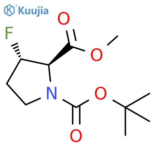 rac-1-tert-butyl 2-methyl (2R,3S)-3-fluoropyrrolidine-1,2-dicarboxylate structure