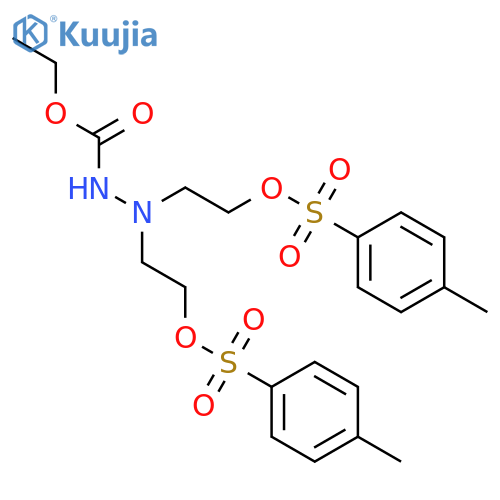 Hydrazinecarboxylicacid, 2,2-bis[2-[[(4-methylphenyl)sulfonyl]oxy]ethyl]-, ethyl ester structure