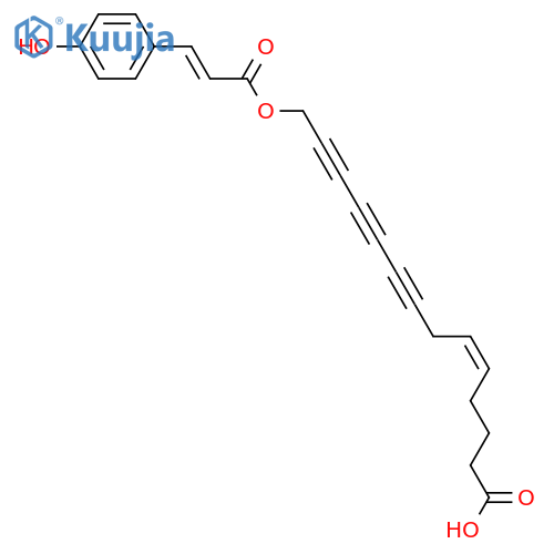 14-Hydroxy-5-tetradecene-8,10,12-triynoic acid; (Z)-form, 4-Hydroxy-Z-cinnamoyl structure