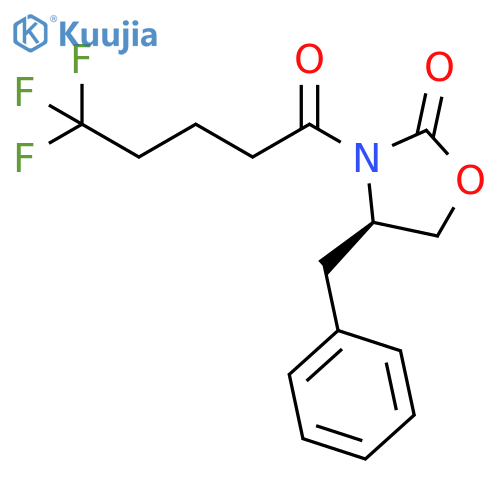 2-Oxazolidinone, 4-(phenylmethyl)-3-(5,5,5-trifluoro-1-oxopentyl)-, (4R)- structure