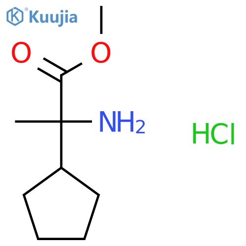 methyl 2-amino-2-cyclopentylpropanoate hydrochloride structure