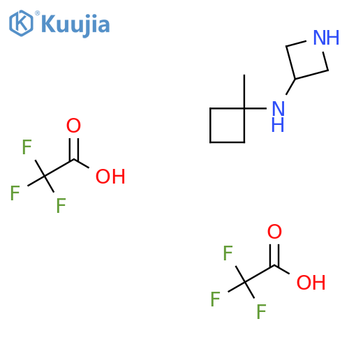 N-(1-methylcyclobutyl)azetidin-3-amine, bis(trifluoroacetic acid) structure