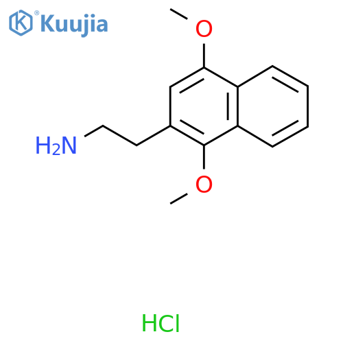 2-(1,4-dimethoxynaphthalen-2-yl)ethan-1-amine hydrochloride structure