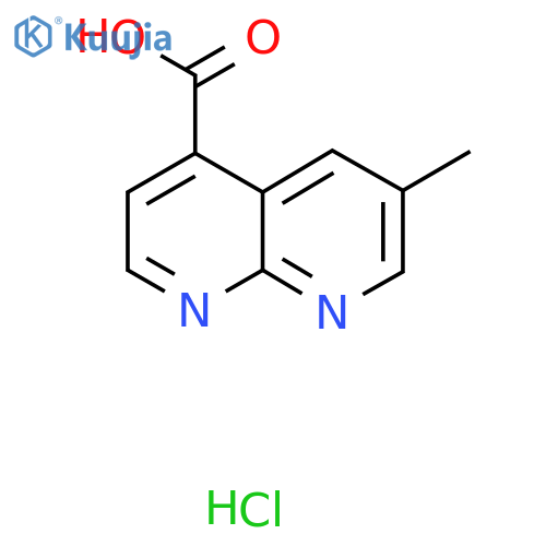 6-methyl-1,8-naphthyridine-4-carboxylic acid hydrochloride structure