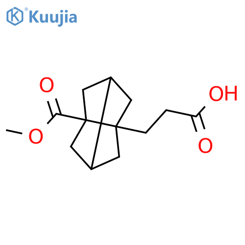 3-5-(methoxycarbonyl)tricyclo3.3.0.0,3,7octan-1-ylpropanoic acid structure