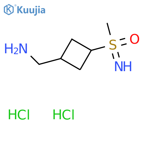 3-(aminomethyl)cyclobutyl(imino)methyl-lambda6-sulfanone dihydrochloride, Mixture of diastereomers structure
