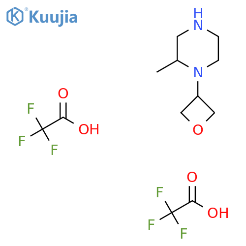 2-Methyl-1-(oxetan-3-yl)piperazine bis(2,2,2-trifluoroacetate) structure