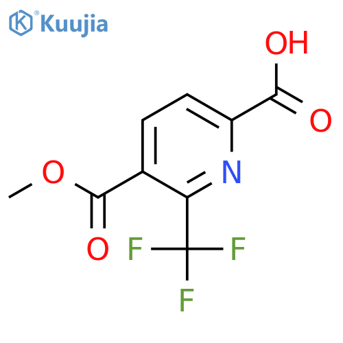 5-Methoxycarbonyl-6-(trifluoromethyl)pyridine-2-carboxylic acid structure