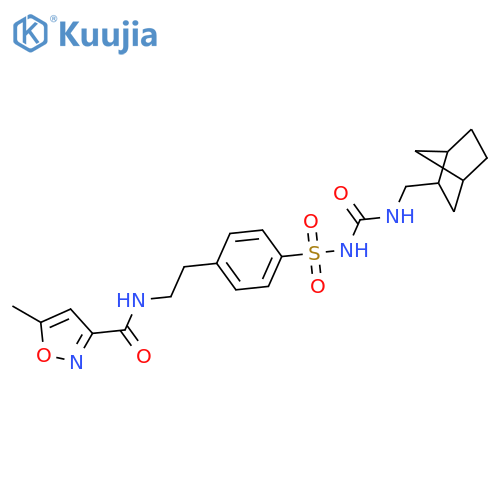 3-Isoxazolecarboxamide,N-[2-[4-[[[[(bicyclo[2.2.1]hept-2-ylmethyl)amino]carbonyl]amino]sulfonyl]phenyl]ethyl]-5-methyl- structure