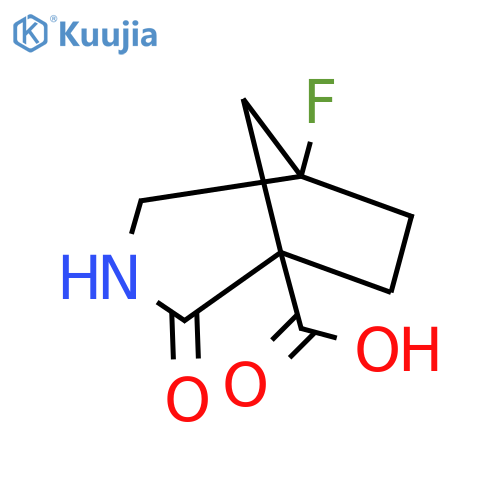 5-fluoro-2-oxo-3-azabicyclo3.2.1octane-1-carboxylic acid structure