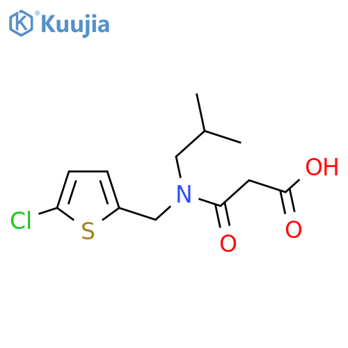 2-{(5-chlorothiophen-2-yl)methyl(2-methylpropyl)carbamoyl}acetic acid structure
