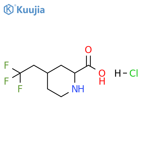 4-(2,2,2-trifluoroethyl)piperidine-2-carboxylic acid hydrochloride, Mixture of diastereomers structure