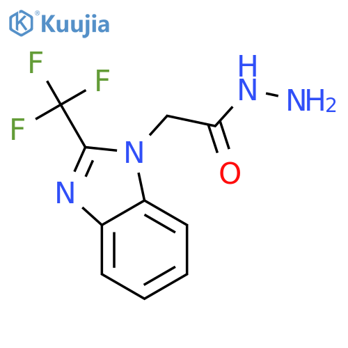 2-2-(trifluoromethyl)-1H-1,3-benzodiazol-1-ylacetohydrazide structure