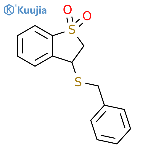 3-(benzylsulfanyl)-2,3-dihydro-1lambda6-benzothiophene-1,1-dione structure
