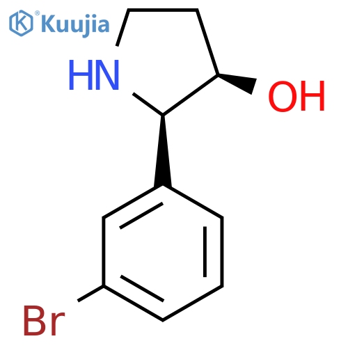 rac-(2R,3R)-2-(3-bromophenyl)pyrrolidin-3-ol structure