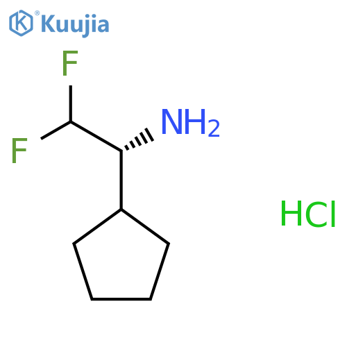 (1R)-1-cyclopentyl-2,2-difluoroethan-1-amine hydrochloride structure