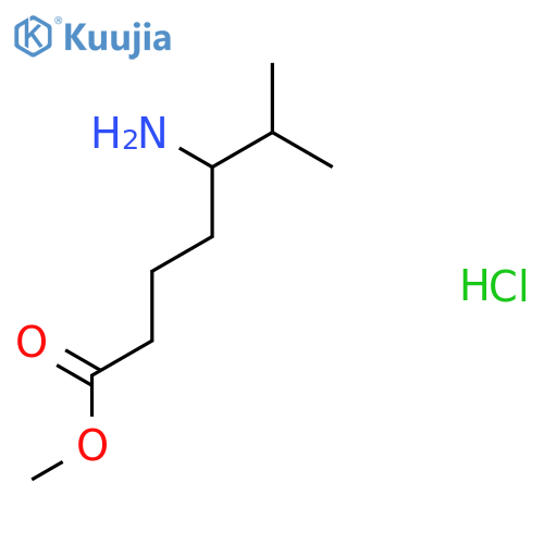 Methyl 5-amino-6-methylheptanoate hydrochloride structure