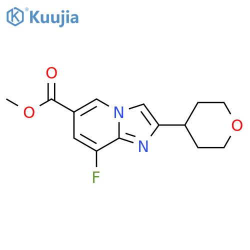 Methyl 8-fluoro-2-(oxan-4-yl)imidazo[1,2-a]pyridine-6-carboxylate structure