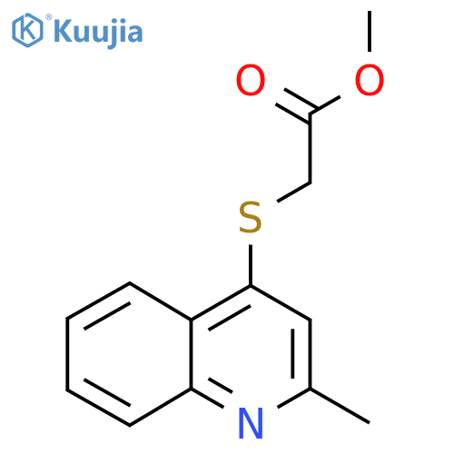 methyl 2-[(2-methyl-4-quinolyl)sulfanyl]acetate structure