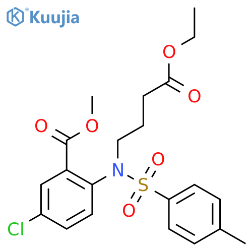 Methyl 5-Chloro-2-(4-ethoxy-4-oxobutyl)-(4-methylphenyl)sulfonylaminobenzoate structure