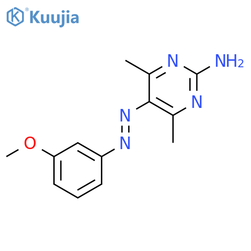 2-Pyrimidinamine,5-[2-(3-methoxyphenyl)diazenyl]-4,6-dimethyl- structure