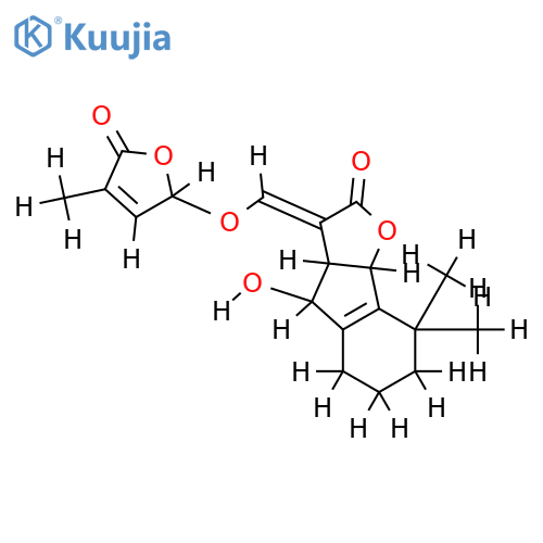 (+)-(3aR,4S,8bS,2'S)-3-[(E)-2',5'-dihydro-4'-methyl-5'-oxo-2'-furanyloxymethylene]-4-hydroxy-8,8-dimethyl-3,3a,4,5,6,7,8,8b-octahydroindeno[1,2-b]furan-2-one structure