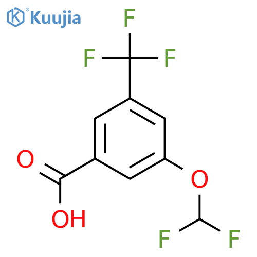 3-(Difluoromethoxy)-5-(trifluoromethyl)benzoic acid structure