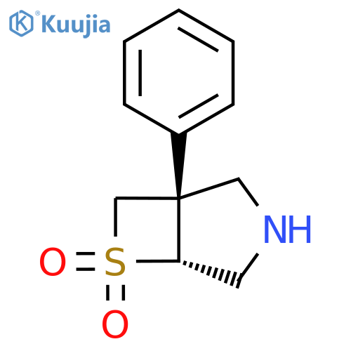 rac-(1R,5S)-1-phenyl-6??-thia-3-azabicyclo3.2.0heptane-6,6-dione structure