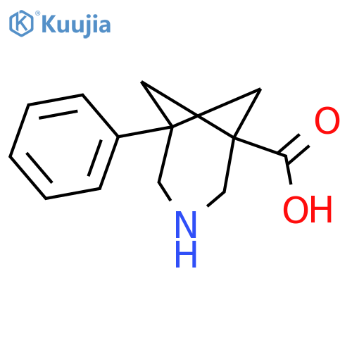 5-phenyl-3-azabicyclo3.1.1heptane-1-carboxylic acid structure