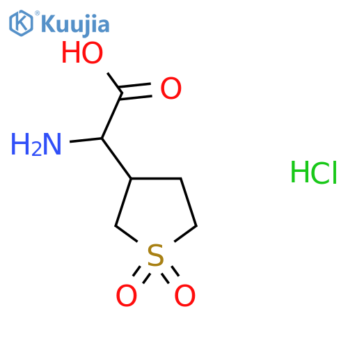 2-amino-2-(1,1-dioxo-1lambda6-thiolan-3-yl)acetic acid hydrochloride structure