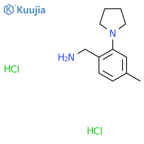 1-4-methyl-2-(pyrrolidin-1-yl)phenylmethanamine dihydrochloride structure