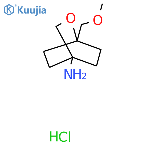 1-(methoxymethyl)-2-oxabicyclo2.2.2octan-4-amine hydrochloride structure