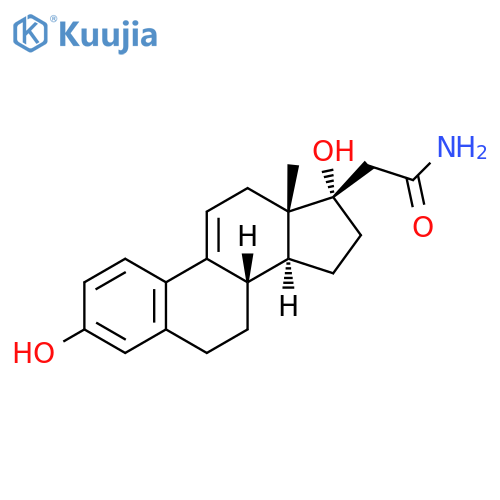 19-Norpregna-1,3,5(10),9(11)-tetraen-21-amide, 3,17-dihydroxy-, (17α)- structure