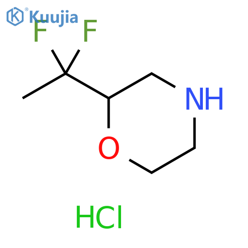 Morpholine, 2-(1,1-difluoroethyl)-, hydrochloride (1:1) structure