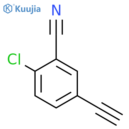2-Chloro-5-ethynylbenzonitrile structure