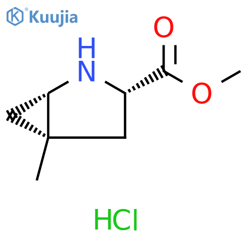 Methyl (1S,3S,5S)-5-methyl-2-azabicyclo[3.1.0]hexane-3-carboxylate hydrochloride structure