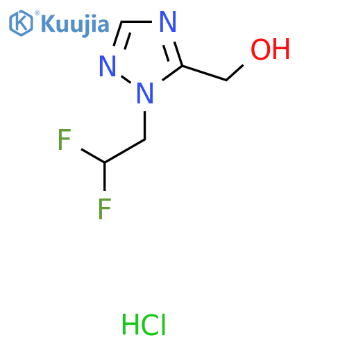 [2-(2,2-Difluoroethyl)-1,2,4-triazol-3-yl]methanol;hydrochloride structure