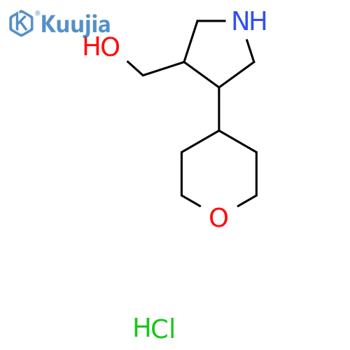 4-(oxan-4-yl)pyrrolidin-3-ylmethanol hydrochloride structure