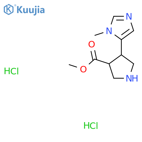 methyl 4-(1-methyl-1H-imidazol-5-yl)pyrrolidine-3-carboxylate dihydrochloride structure