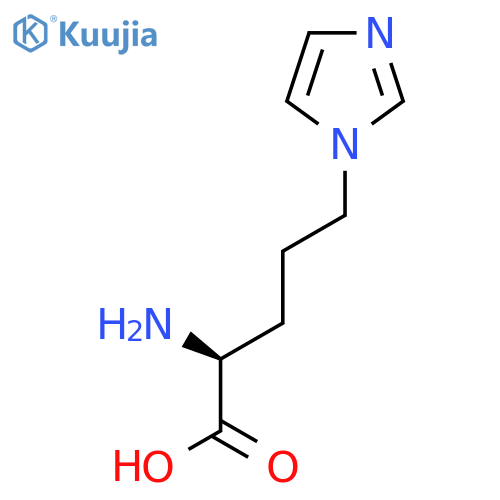 (2S)-2-amino-5-(1H-imidazol-1-yl)pentanoic acid structure