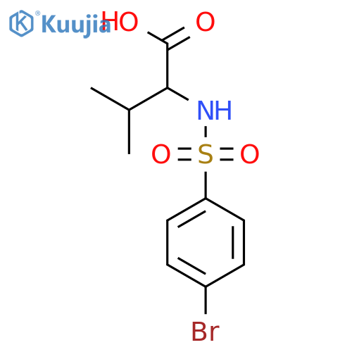 2-{(4-Bromophenyl)sulfonylamino}-3-methylbutanoic Acid structure