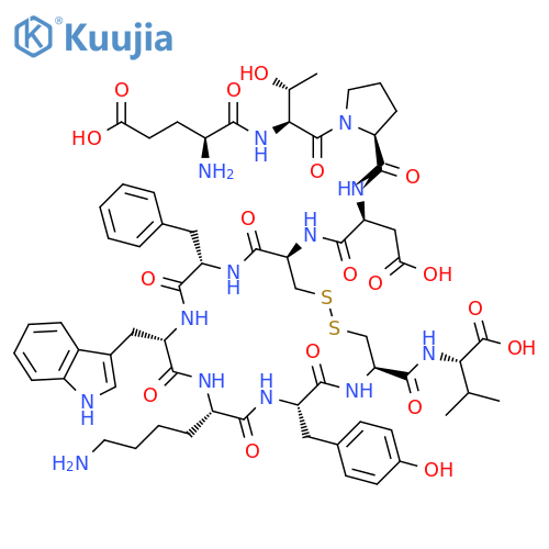 L-Valine, L-a-glutamyl-L-threonyl-L-prolyl-L-a-aspartyl-L-cysteinyl-L-phenylalanyl-L-tryptophyl-L-lysyl-L-tyrosyl-L-cysteinyl-,cyclic (5®10)-disulfide structure
