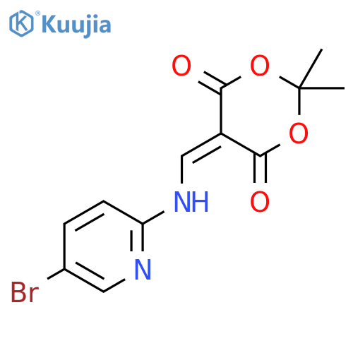 5-{(5-bromopyridin-2-yl)aminomethylidene}-2,2-dimethyl-1,3-dioxane-4,6-dione structure