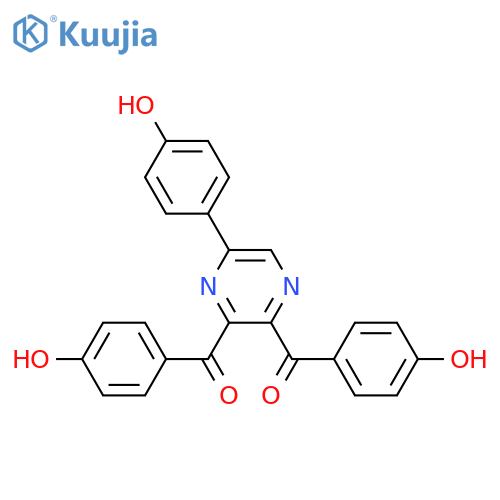 Methanone, [5-(4-hydroxyphenyl)-2,3-pyrazinediyl]bis[(4-hydroxyphenyl)- structure