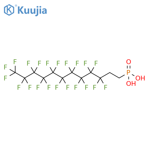 (3,3,4,4,5,5,6,6,7,7,8,8,9,9,10,10,11,11,12,12,12-Heneicosafluorododecyl)phosphonic acid structure