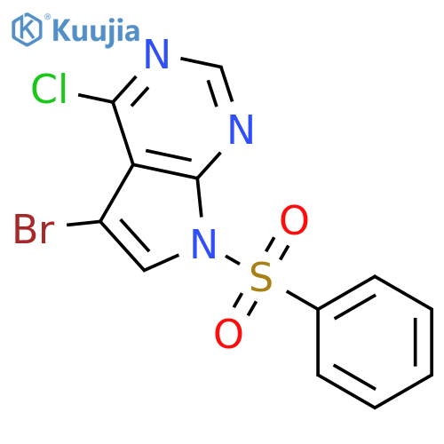 5-Bromo-4-chloro-7-(phenylsulfonyl)-7H-pyrrolo2,3-dpyrimidine structure