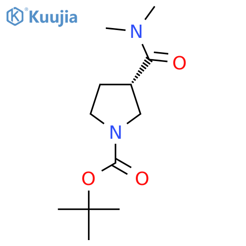 tert-butyl (3S)-3-(dimethylcarbamoyl)pyrrolidine-1-carboxylate structure