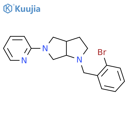 2-{1-[(2-Bromophenyl)methyl]-octahydropyrrolo[2,3-c]pyrrol-5-yl}pyridine structure