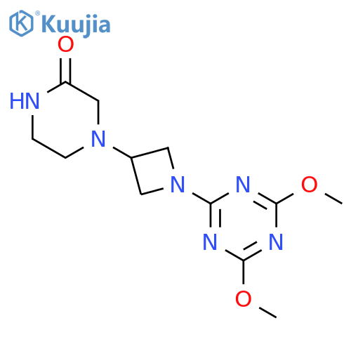 4-[1-(4,6-Dimethoxy-1,3,5-triazin-2-yl)azetidin-3-yl]piperazin-2-one structure