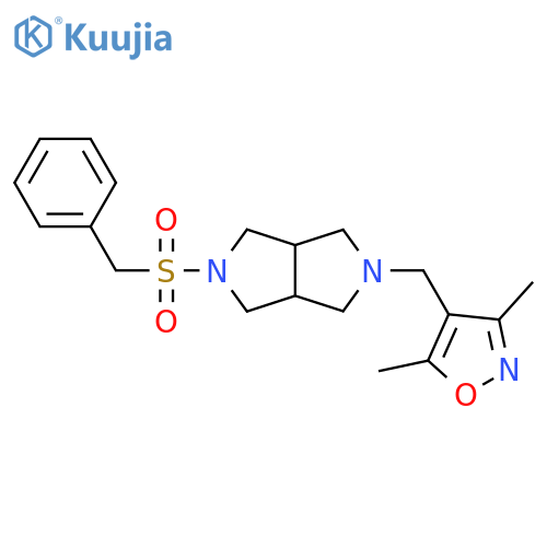3,5-Dimethyl-4-({5-phenylmethanesulfonyl-octahydropyrrolo[3,4-c]pyrrol-2-yl}methyl)-1,2-oxazole structure